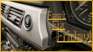 How To Remove BMW Start/Stop Button E90/E91/E92/E93 - Fast Fix Friday!
