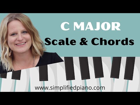 How To Play- C Major Scale & Chords//SIMPLE Piano Theory