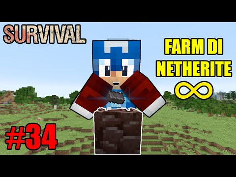 FARM AUTOMATICA DI NETHERITE no clickbait - Minecraft ITA SURVIVAL #34