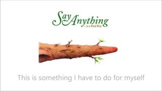 Say Anything - Belt (Lyrics Video)