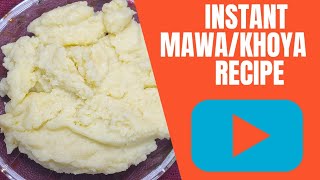 Download lagu How to make mawa ya khoya in hindi || Mawa kaise banayen|| Instant Mawa|| Milk powder mawa recipe mp3