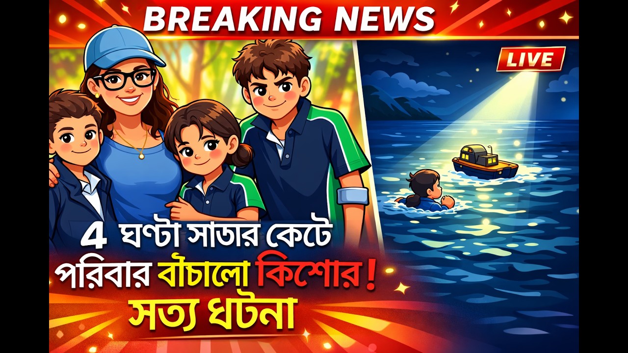 ৪ ঘণ্টা সাঁতার কেটে পরিবার বাঁচালো কিশোর | সত্য ঘটনা