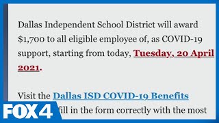 Dallas ISD staffers receive email scam involving COVID-19 relief bonuses