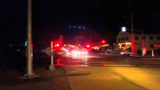 preview picture of video 'An Amtrak train passing through Fairport, NY at night.'