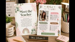Editable Meet the Teacher Template + All About My Teacher | Back to School Printable for Teachers
