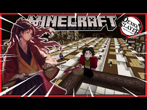 Cave Becomes Yoriichi And Rampages At Mugen Castle Alone |  Minecraft Demon Slayer
