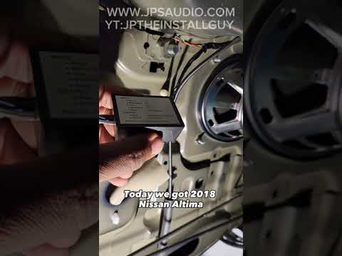 installing a kicker loc line output converter to factory speakers in a Nissan altima
