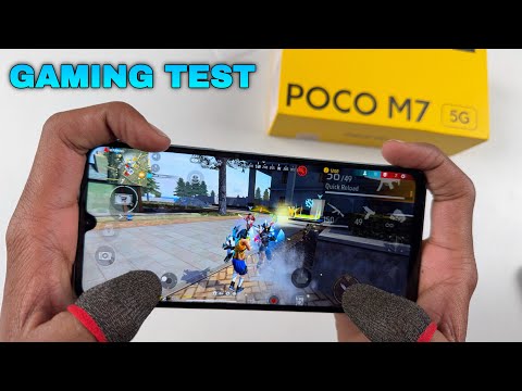 Thumbnail for Poco M7 5G phone all features and free fire graphics gaming test and reviews