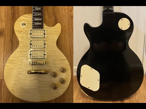Unbranded Single Cut Guitar Mid-2010s - Natural Maple Top / Ebony Back image 23