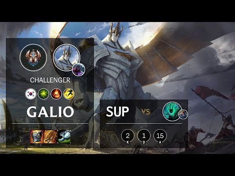 Galio Support vs Thresh - KR Challenger Patch 10.8