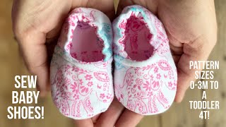 ♡ How to Sew Beginners Baby Shoes - Boy or Girl! Printable Sewing Pattern Newborn to toddler 4T!