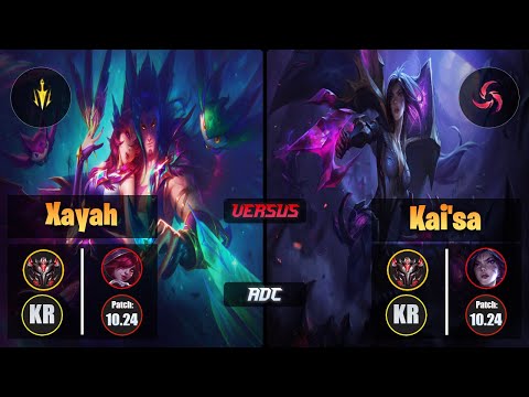 GrandMaster XAYAH [Lethal Tempo] (ADC) VS  KAI'SA - Grandmaster KR Patch 10.24