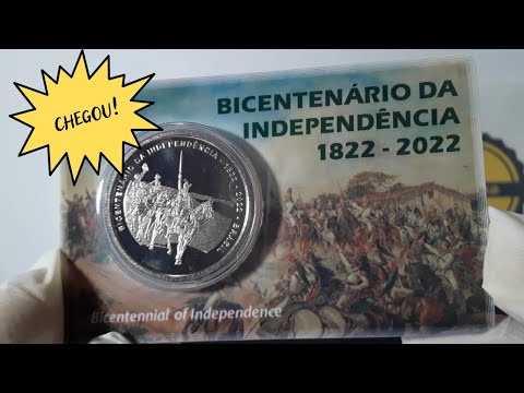 Recebi minha moeda do Bicentenário e ganhei brinde - 200 anos da Independência