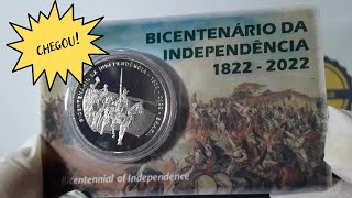Recebi minha moeda do Bicentenário e ganhei brinde - 200 anos da Independência