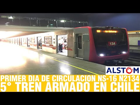 Metro de Santiago | Primer dia de Circulación Tren NS-16 N2134