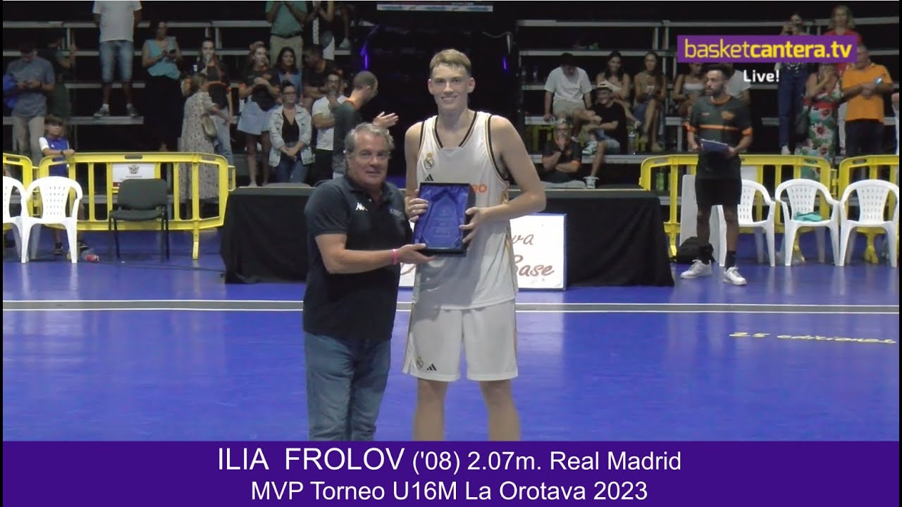 ILIA FROLOV ('08) 2,07m. Real Madrid. MVP Torneo Internacional U16 La Orotava 2023 #BasketCantera.TV