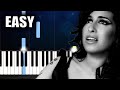 Amy Winehouse - Back To Black - EASY Piano Tutorial