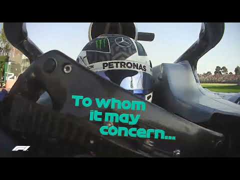 "To whom it may concern... ---- you" - Valtteri Bottas