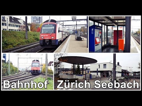 Train traffic at the Station Zurich Seebach, Switzerland / Zugverkehr am Bahnhof Zürich Seebach.