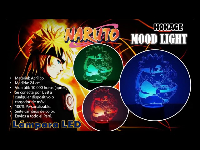 Vídeo relacionado con JoyLamp - Lámpara de cabecera de Naruto y Sasuke - Luz nocturna de manga y anime - Led con 16 colores y 6 tonos diferentes