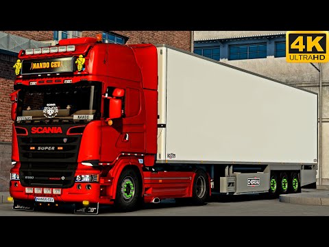 [G29] ETS2 (4K 60FPS) | PROMODS | SCANIA R580 V8 (open pipe) | BREST 🇫🇷 - SANTANDER 🇪🇸