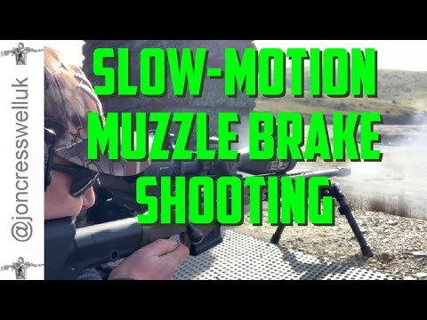 6.5 Creedmoor - Slow-mo Precision Rifle Shooting with Muzzle Brake