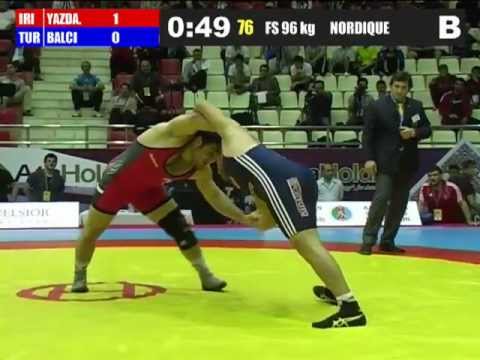 Reza Yazdani (Iran) vs Serhat Balci (Turkey) 96kg 2012 Freestyle World Cup