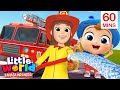 Pemadam Kebakaran Menyelamatkan Kemah Kartun Anak Little World Bahasa Indonesia