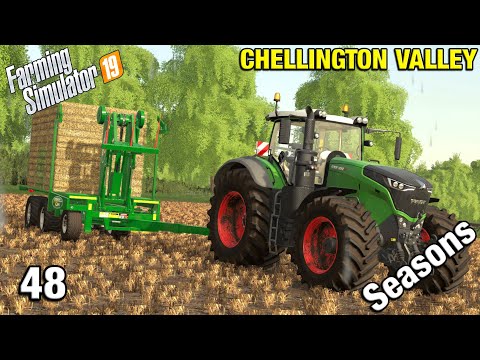 CHASING BALES Chellington Valley Timelapse - FS19 Ep 48