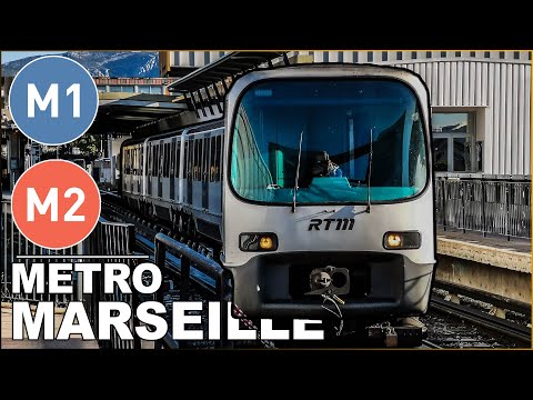 🇫🇷 Marseille Metro - All the Lines (M1 - M2) / Toutes les lignes - Métro de Marseille (2023) (4K)