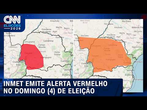 Eleições 2026: saiba onde há alerta vermelho para tempestades no domingo | CNN AGORA