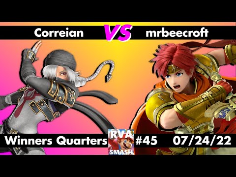 RVA Smash #45: Correian (Sheik) vs mrbeecroft (Roy) - Winners Quarters - Super Smash Ultimate SSBU