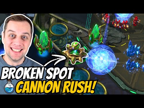 Found a BROKEN Cannon Rush spot! | Cannon Rush in Grandmaster #203 StarCraft 2