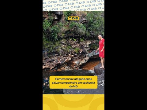 Homem morre afogado após salvar companheira em cachoeira de MG