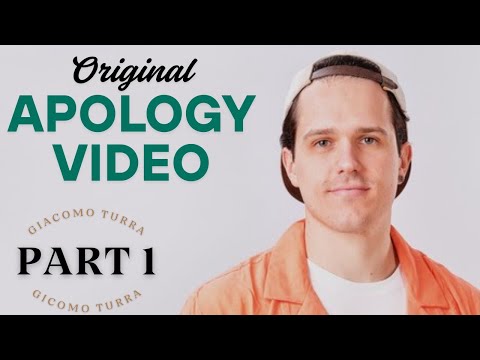 Giacomo Turra Apology Video with CLEAR AUDIO