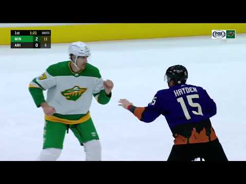NHL Fight - Wild @ Coyotes - Hayden vs Foligno - 06 03 2021