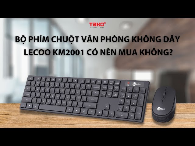Bộ phím chuột văn phòng không dây Lecoo KM2001