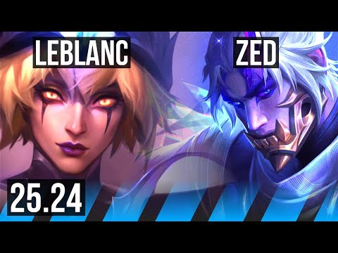 LEBLANC vs ZED (MID) | KR Challenger | 25.24