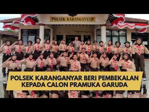 POLSEK KARANGANYAR BERI PEMBEKALAN KEPADA CALON PRAMUKA GARUDA