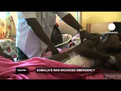 euronews reporter - Civil war, civil wounded, Somalia