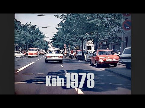 Köln 1978 - Autofahrt Dürener Str. - Lindenthal - early dashcam