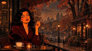 Cozy Autumn Café | Relaxing Jazz & Sunset Ambience for Work, Study & Relaxation