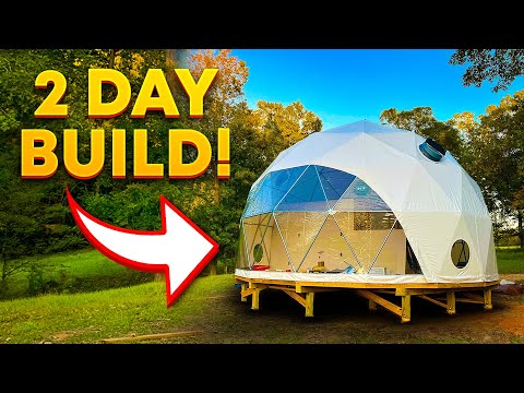 Building A Geodesic Dome DIY (Glamping Site)