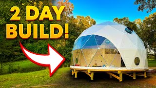 Building A Geodesic Dome DIY (Glamping Site)