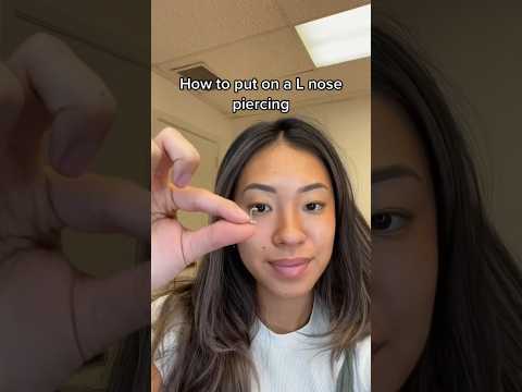 How to put on an L shaped Nose Piercing?