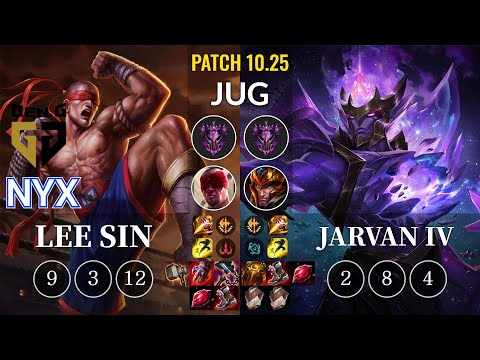 GEN Nyx Lee Sin vs Jarvan IV Jungle - KR Patch 10.25