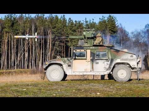 U.S. Army Fire Powerful Anti-Tank BGM-71 (TOW) Missile During Training in Germany