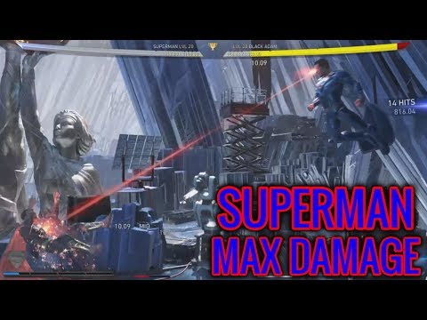 INJUSTICE 2 - SUPERMAN 800+ DMG + ABILITY COMBOS!