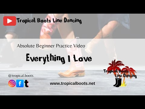 Absolute Beginner Line Dance - Practice Video - Everything I Love