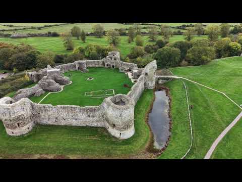 Pevensey Castle 🇬🇧 4K Drone Footage | East Sussex History | Norman & Roman Fort